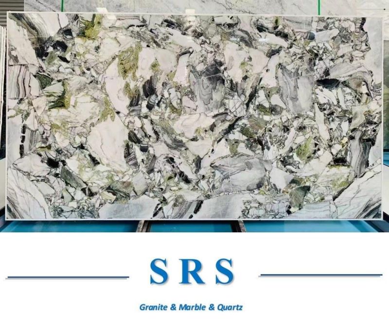 Natural Green White Luxury Marble Stone for Table/Floor/Wall/Countertop