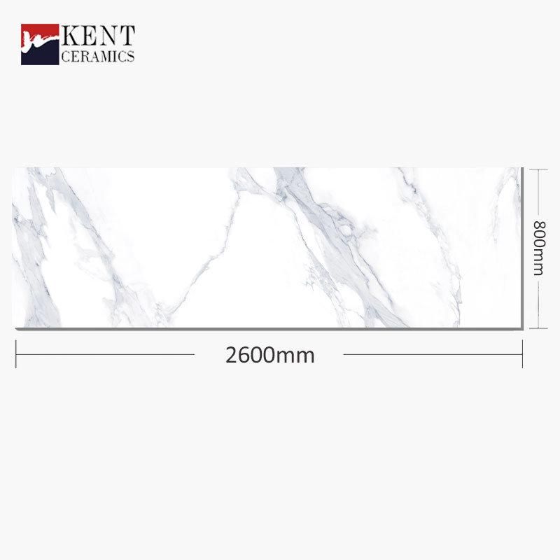 Sintered Slab Carrara White Big Size Countertop 800*2600mm