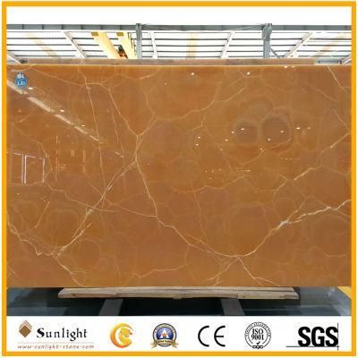 Yellow Orange Onyx Slab/Tile Natural Honey Onyx Marble Polishing Stone Slab