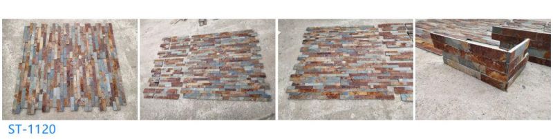 Rusty Slate Stacked Stone Panel for Exterior and Interior Wall Cladding