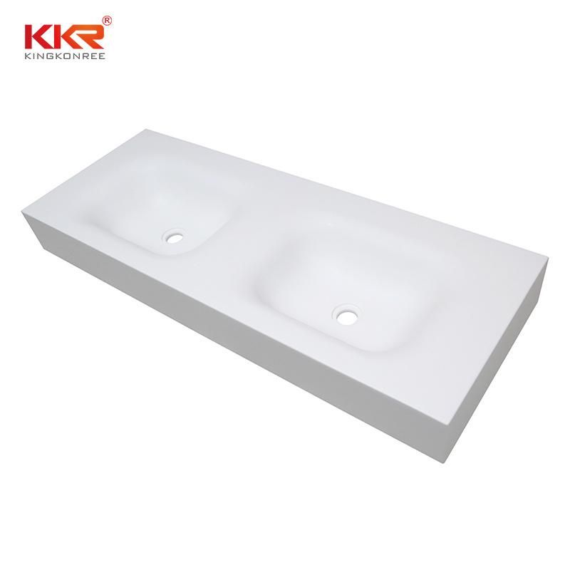 Resin Stone Washroom Countertops Custom Color Solid Surface Basin Price