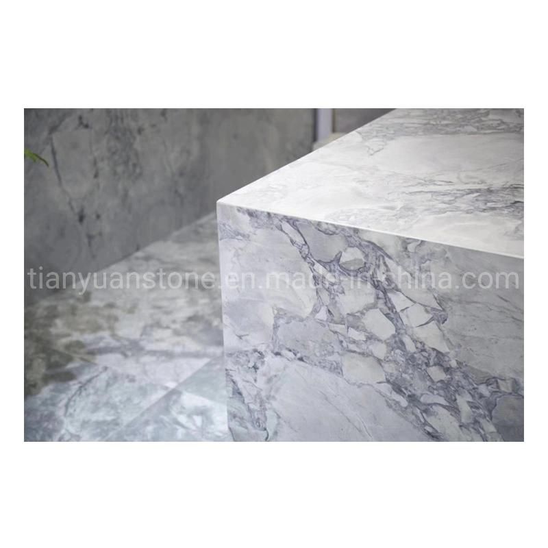 Brazilian 2cm Thick Calacatta Grey Super White Quartzite Marble Tile Price