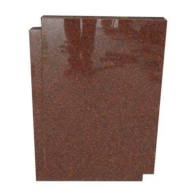 Indian Imperial Red Granite Unique Upright Cemetery Headstones