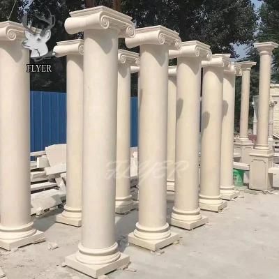out Door Indoor Decorative Building Pillar Natural Stone Greek Column Marble Roman Columns for House