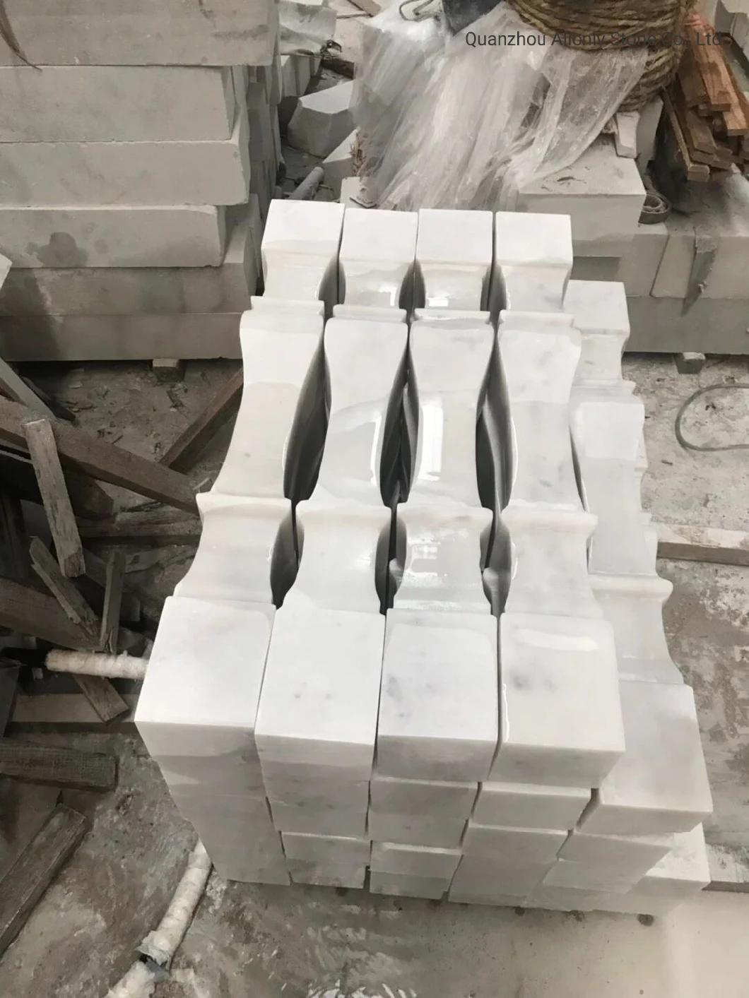 China Cheap Landscape White Marble Balustrade for Stair Design