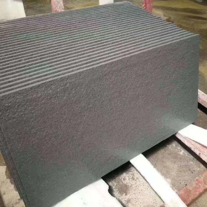 Natural Surface Irregular Size Black Sandstone for Wall Decoration