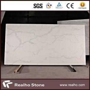 White Artificial Calacatta Marble Quartz/Engineered Stone Slab