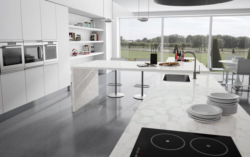 Best Marble Design Artificial Quartz Stone Kitchen Countertop Thickness 2cm 3cm Esv003