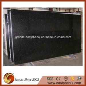 Imported Black Galaxy Granite Slab for Countertop/Vanity Top/Wall Tile