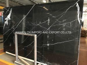 Silver Wave Black/White/Beige/Grey/Pink/Viote Marble High Quality Black Marble Slabs for Commercial Interior Floor Covering