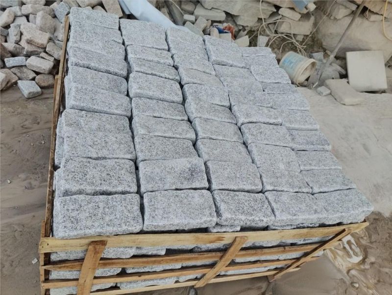 Light Grey/Dark Grey/Beige/Black/Pink Granite Cubes/Cobble Stones Flamed Surface Anti Slip