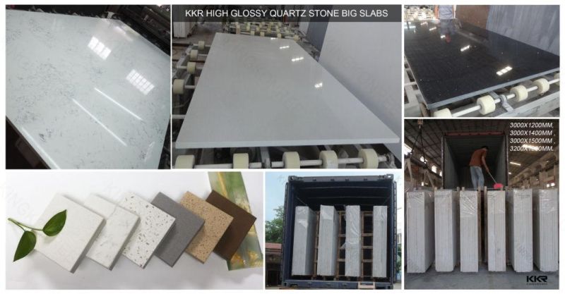 Heat Resistant Artificial White Engineering Stone Slab Quartz