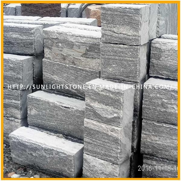 Polished/Flamed/Antique Surface Black/Grey Vein Granite Flooring Tiles