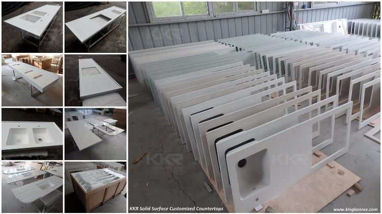 Modern Solid Surface Marble Color Artificial Stone Kitchen Countertop