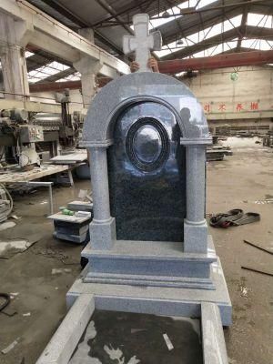 Light Grey Granite Memorials Tombstone Headstones for Sell