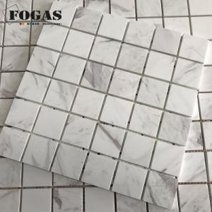 2X2&prime;&prime; Venus White Marble Mosaic Tile Bathroom Wall