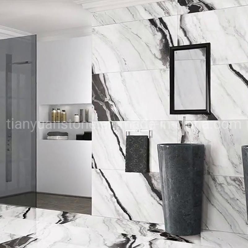 White Marble Panda White Kitchen Counter Top/Dinner Top and Vanity Top