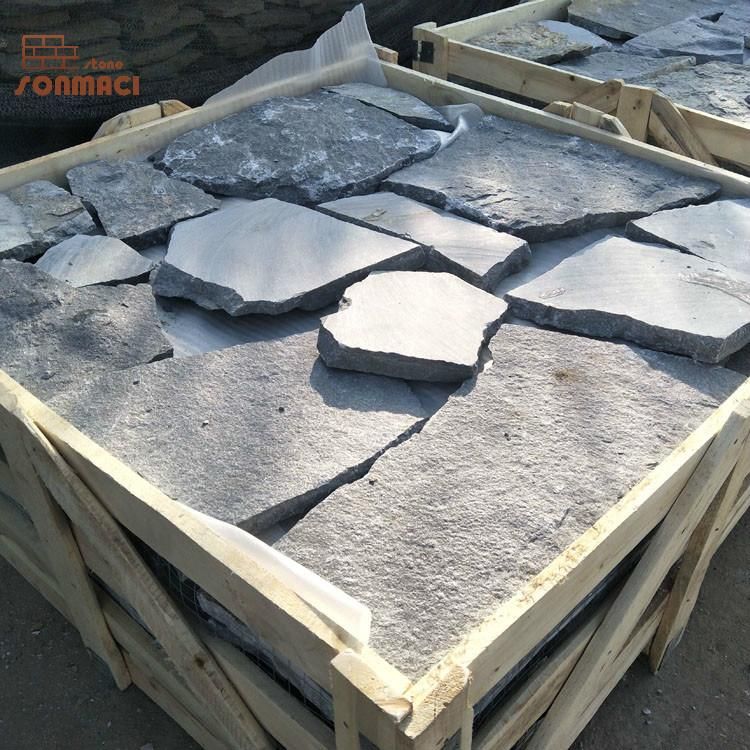 Natural Black Slate Free Form Stone Brick