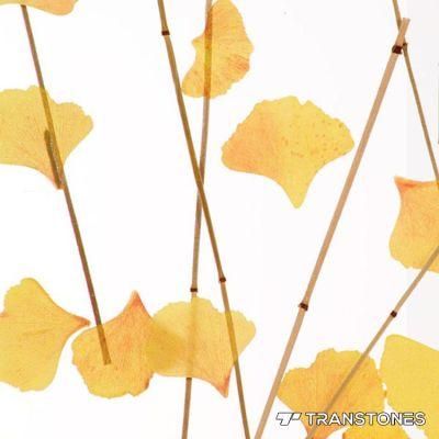 Translucent Yellow Leaves Sandstone Acrylic Wall Panel
