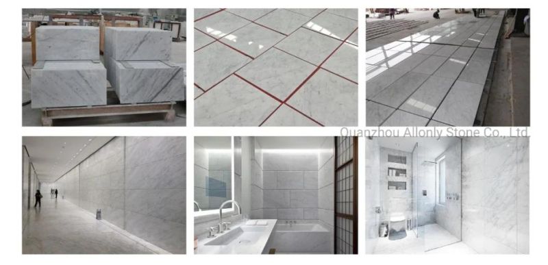 Bianco Cararra White Marble Bathroom Vanity Top for Hotel Design