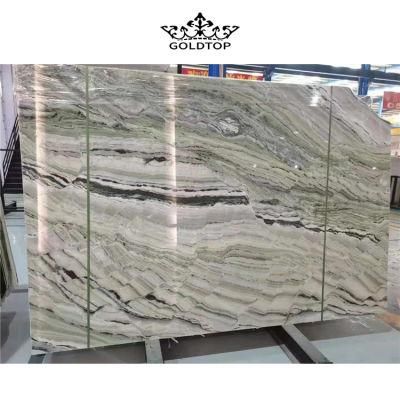 Ornament Design Natural Stone Polished/Honed Surface Kitchen/Bathroom/ Living Room Green Cold Ice Jade Marble for Home