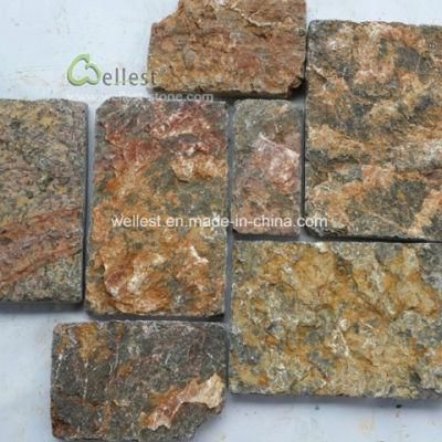 Square Random Ashlar Limestone Wall Stone Veneer for Basement Wall