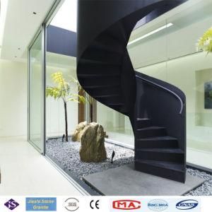 Polished Absolute Black Granite Stair Steps for Indoor