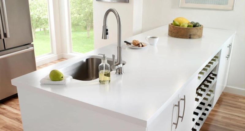 How to Clean Super White Ultra White Quartz Stone kitchen Countertop