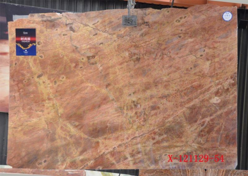 Hotsale Chinese Polished Dailey Red Marble Slabs