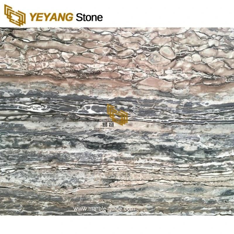 China Brown Wooden Marble Slabs/Tiles for Floor/Wall Countertop/Vanity/Table/Worktop Marble Factory Wholesale