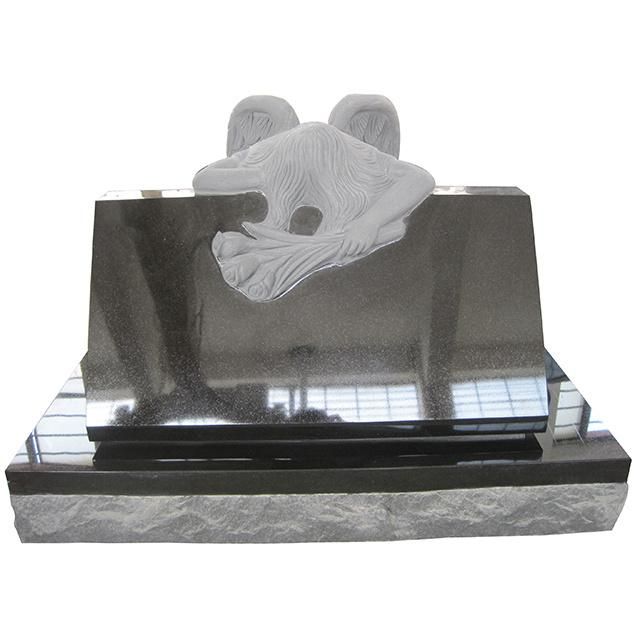 Absolute Black Granite Single and Companion Slant Monuments
