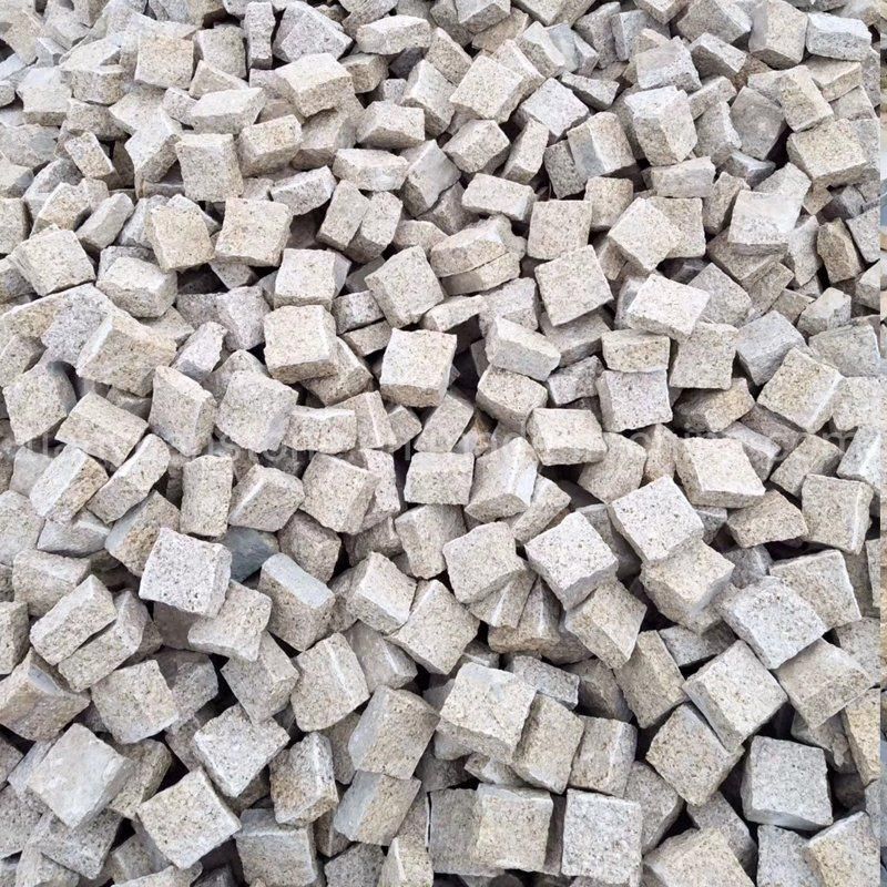 Yellow Granite G682 Split Cubestone Cobblestone