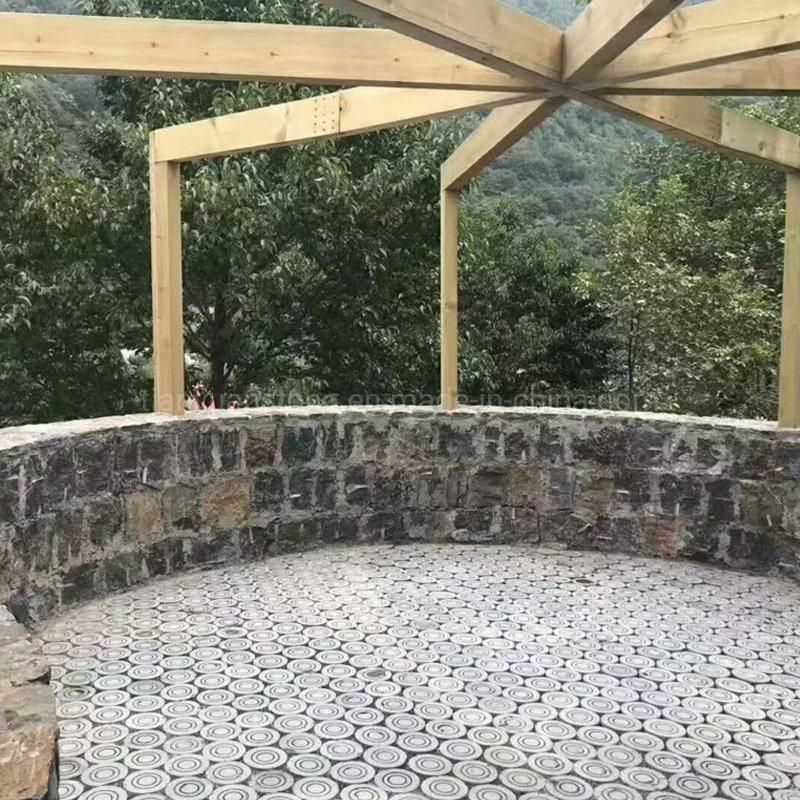 Dark Grey Limestone Paver, Tumbled Blue Stone Cobblestone