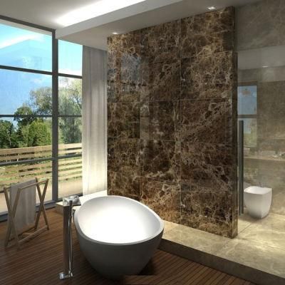 Natural Stone Slab Spanish Dark Emperador Marble for Countertop and Wall Tile