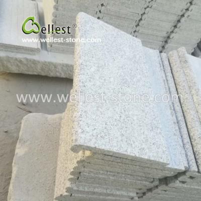 Anti-Slip Flamed Light Grey Bullnose Granite Coping Stone Paver for Swimming Pool