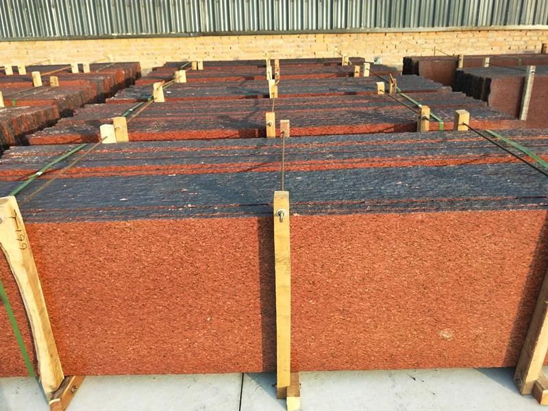 Chinese Cheap Dyed Red Granite Slab High Quality Vietnam Best Seller