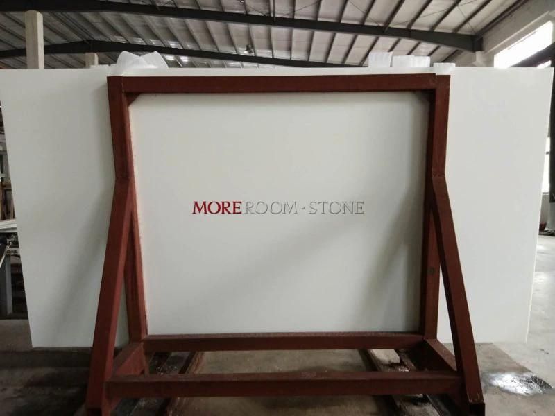Engineered Stone Factory Translucent Solid Surface White Faux Marble for Wall Decor