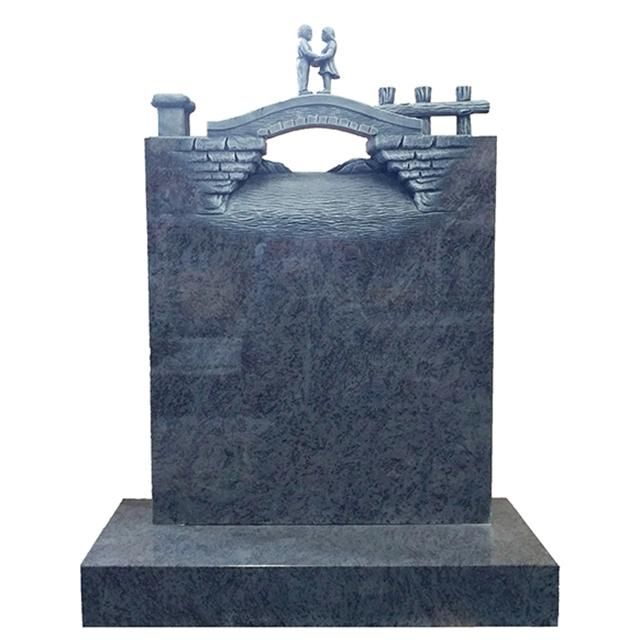 Xiamen Supply Double Headstone with Bridge and Figure Carving