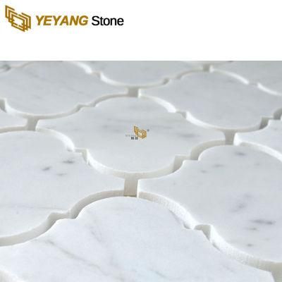New White and Gold Marble Floor Tiles Hexagon Tile