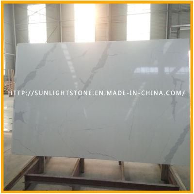Artificial Calacatta Gold Quartz Stone for Kitchen Countertop