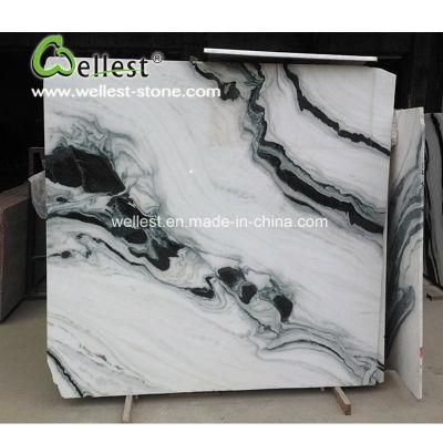 Black and White Color Panda White Marble Slab