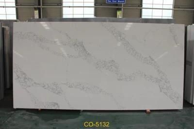 High Quality Calacatta Artificial Quartz Stone Slab Used for Decoration