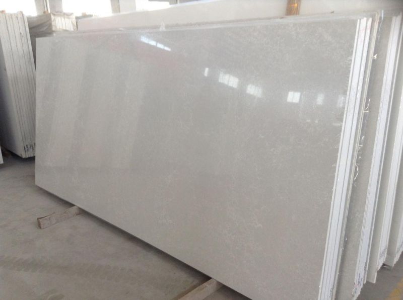 Artificial Marble Look Engineered White Quartz Stone (SQ7005)