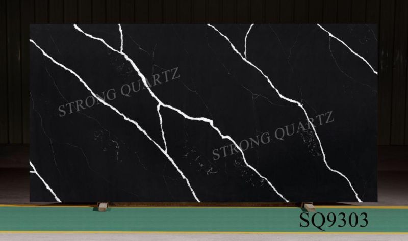 Polished Calacatta Gold White /Black/Grey Surface Artifical /Engineered /Man-Made Quartz Stone Slabs with Factory Price