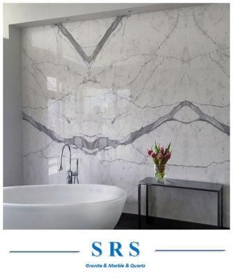 Italian Polished Calacatta/Statuario/Oriental White Marble Stair/Tread/Baluster/Sink/Marble Flooring/Countertop/Bathroom Decoration