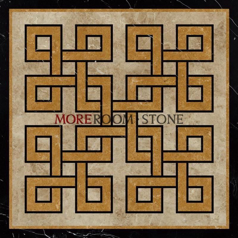 Modern Simpler Design Marble Tile Floor Medallion