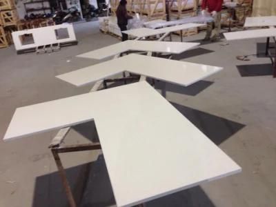 Artificial Stone polished/honed black/white/beige pure white countertop for interiors/indoor decoration