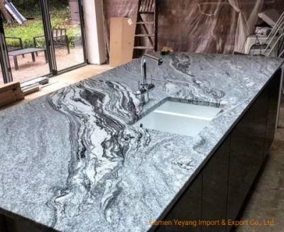 Grey/Blue/White/Brown Granite Countertops for Kitchen/Home/Hotel/Bathroom/School Customized Wholesale