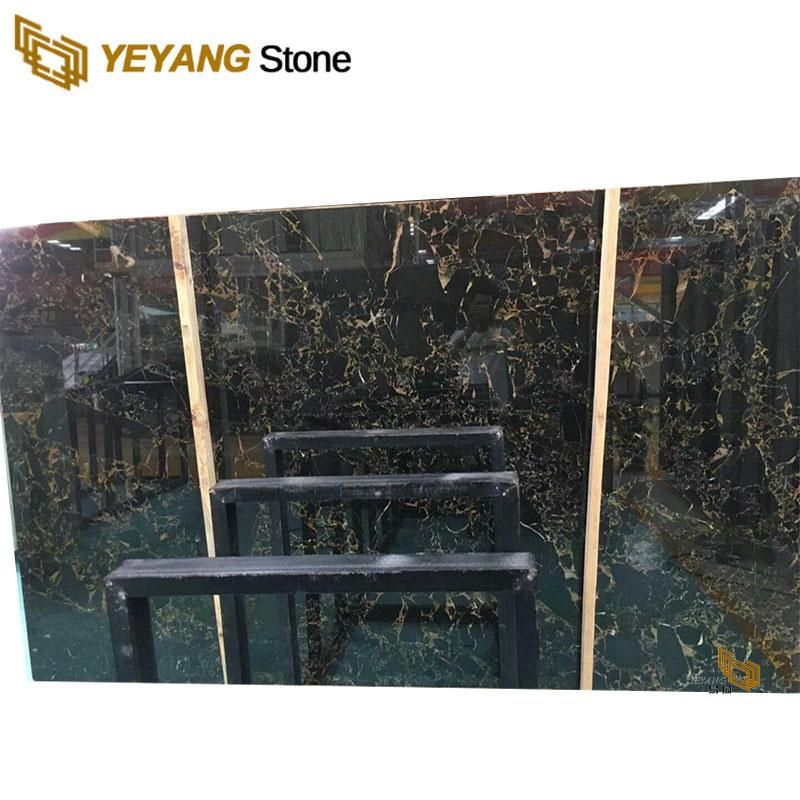 Natural Marble Black/Gold Stone for Wall/Floor Tile/Slab Marble Vanity/Worktop/Countertop Supplier