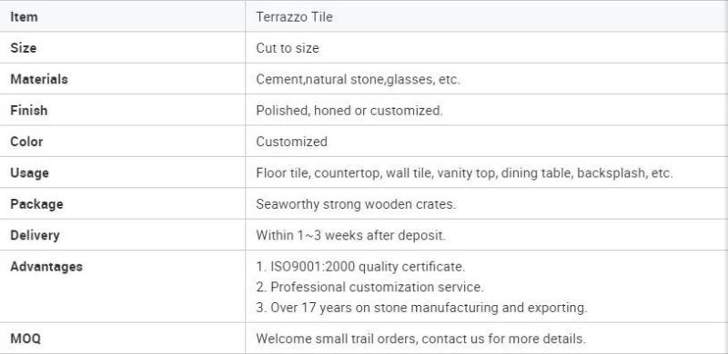 Attractive Design Cheap Terrazzo Tile Artificial Stone Public Project Flooring